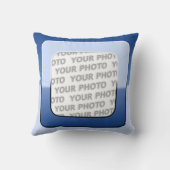 正方形フレームV +あなたの写真 クッション (裏面)