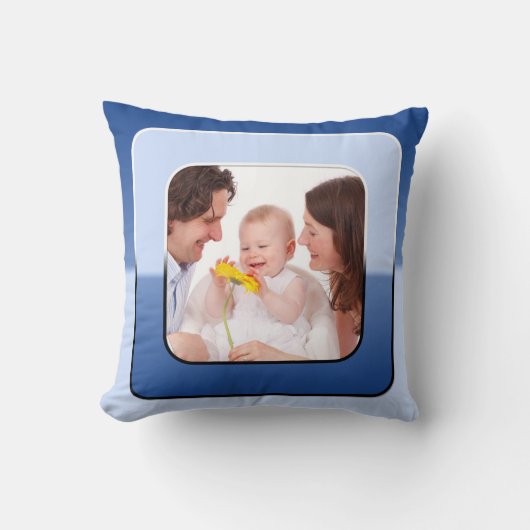 正方形フレームV +あなたの写真 クッション (正面)