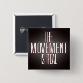 正方形ボタン動き 缶バッジ (正面&裏面)