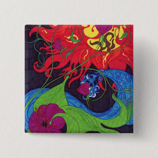 正方形ボタン 缶バッジ (正面)