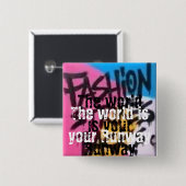 正方形ボタン 缶バッジ (正面&裏面)