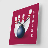 正方形ボーリングピン時計 スクエア壁時計 (傾斜)