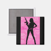 正方形マグネットカスタマイズ-  マグネット (正面/裏面)