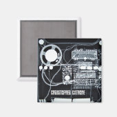 正方形マグネットカスタマイズ-  マグネット (正面/裏面)