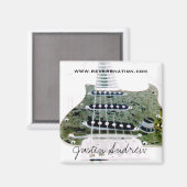 正方形マグネットカスタマイズ-  マグネット (正面/裏面)