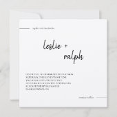 正方形モダン招待状 招待状 (正面)