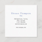 正方形モダン青の水彩 スクエア名刺 (裏面)