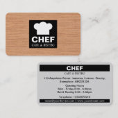 正方形ラベルカフェ – 合板 名刺 (正面/裏面)