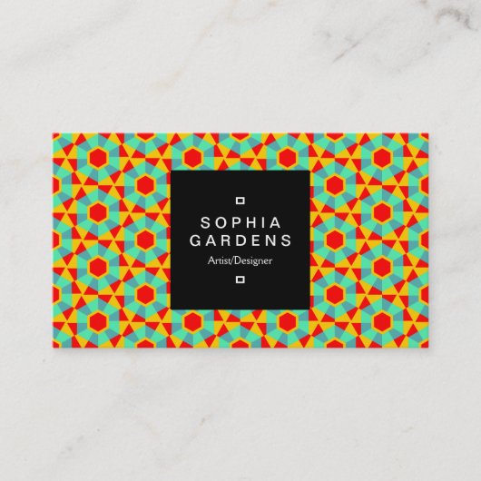 正方形ラベル01a – ジオメトリック060614 名刺 (正面)