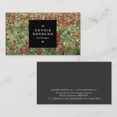 正方形ラベル01a – チューリップのベッド 名刺 (正面/裏面)