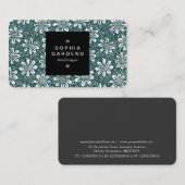 正方形ラベル01a – パターン140617 - Dk緑 名刺 (正面/裏面)