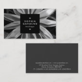 正方形ラベル01a - Rudbekia BW 名刺 (正面/裏面)