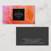 正方形ラベル02a -バラ 名刺 (正面/裏面)