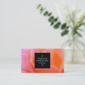 正方形ラベル02a -バラ 名刺 (スタンド正面)