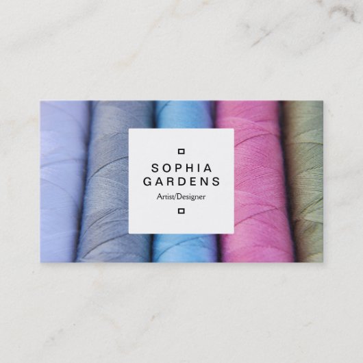 正方形ラベル03a – コットンリール 名刺 (正面)