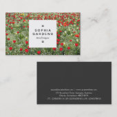 正方形ラベル03a – チューリップのベッド 名刺 (正面/裏面)