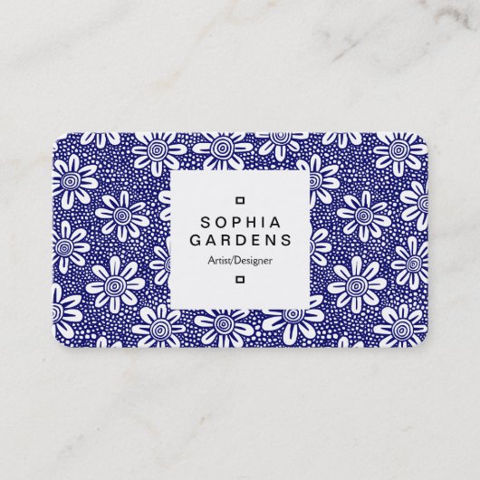 正方形ラベル03a – パターン140617 - Dk青 名刺 (正面)