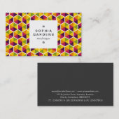 正方形ラベル03a – 六角形パターン01 名刺 (正面/裏面)