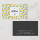 正方形ラベル03a – 六角形パターン03 名刺 (正面/裏面)