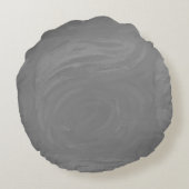 正方形リーフパターンティール(緑がかった色)中立 ラウンドクッション (裏面)