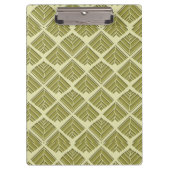 正方形リーフパターン金ゴールドライムライト クリップボード (正面)