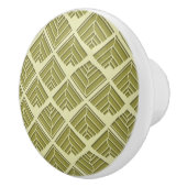 正方形リーフパターン金ゴールドライムライト セラミックノブ (右)