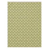 正方形リーフパターン金ゴールドライムライト テーブルクロス (正面)