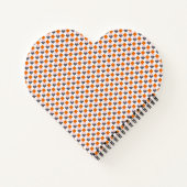 正方形レイヤーオレンジピンクグレー ノートブック (裏面)