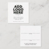 正方形ロゴアポイントメントアラーム 予約カード (正面/裏面)