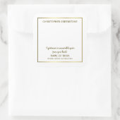 正方形作家署名金ゴールド蔵書票 スクエアシール (バッグ)