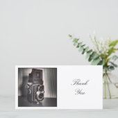 正方形写真 – ヴィンテージTLRカメラ サンキューカード (スタンド正面)