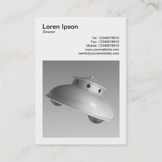 正方形写真(v3) -クラシックソ飛んでいるーサーBW 名刺 (裏面)