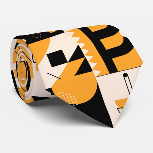 正方形抽象芸術幾何学的パターンネクタイ ネクタイ (ロール)