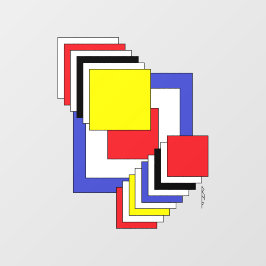 正方形抽象芸術 ウィンドウサイン