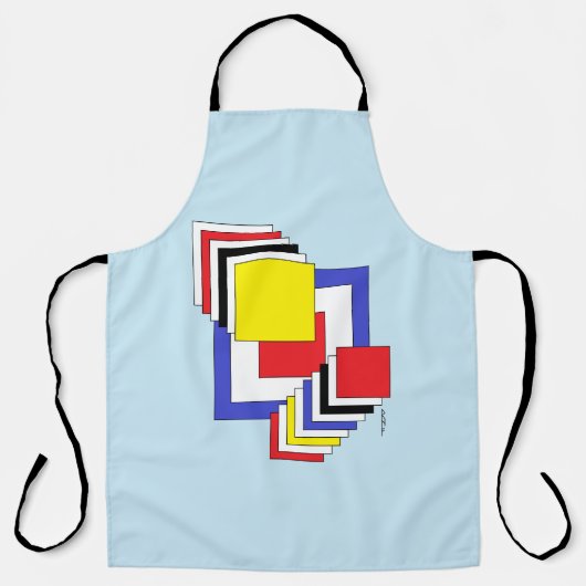 正方形抽象芸術 エプロン (正面)