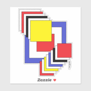 正方形抽象芸術 シール