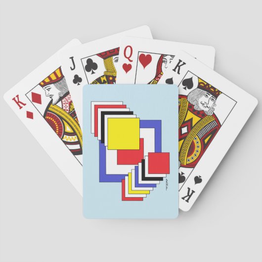 正方形抽象芸術 トランプ (裏面)