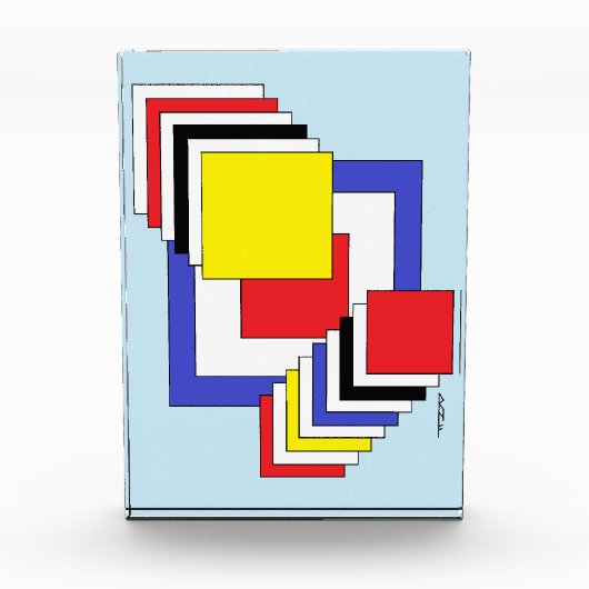 正方形抽象芸術 フォトブロック (正面)