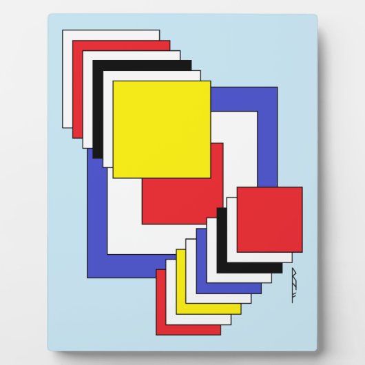 正方形抽象芸術 フォトプラーク (正面)