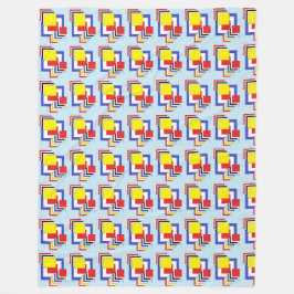 正方形抽象芸術 フリースブランケット