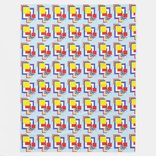 正方形抽象芸術 フリースブランケット (正面)