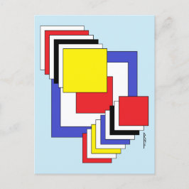正方形抽象芸術 ポストカード