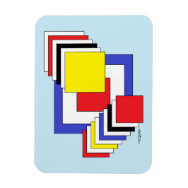 正方形抽象芸術 マグネット