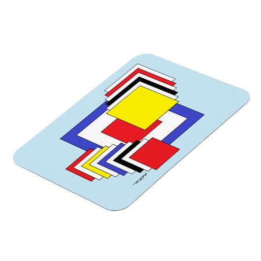 正方形抽象芸術 マグネット (左側)