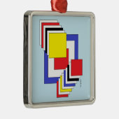 正方形抽象芸術 メタルオーナメント (右)