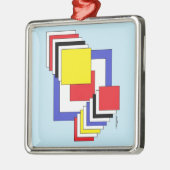 正方形抽象芸術 メタルオーナメント (左)