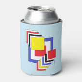 正方形抽象芸術 缶クーラー (缶正面)