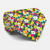 正方形数々のとドットのある色の背景 ネクタイ (ロール)