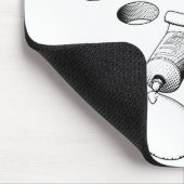 正方形止め釘の円形の穴 マウスパッド (コーナー)