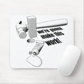 正方形止め釘の円形の穴 マウスパッド (マウス)